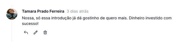 Comentário de Tamara Prado Ferreira