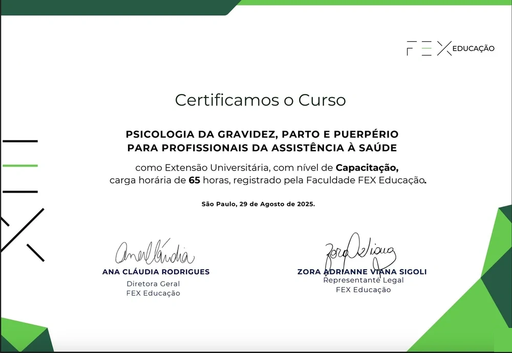 Certificado de extensão universitária